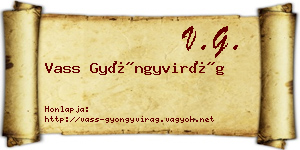 Vass Gyöngyvirág névjegykártya